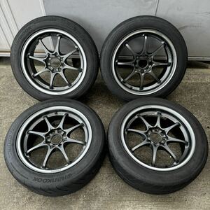 RAYS CE28 CLUB RACER 15インチ 7j +38 PCD100 4H Hankook ventus RS4 195/50R15 ロードスター フィット デミオ