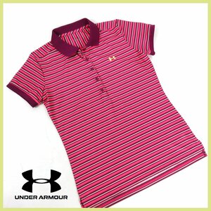 ≡◆UNDER ARMOUR(アンダーアーマー)◆半袖ポロシャツ◆ピンク系◆ゴルフウェア◆レディーストップス