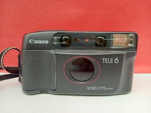 ■ Canon Autoboy TELE6 DATE LENS 35/60mm F3.5/5.6 コンパクトフィルムカメラ 動作確認済 シャッター、フラッシュOK キャノン
