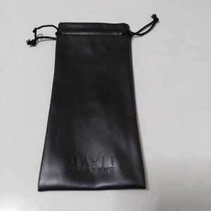 【未使用】MA-JI 黒の巾着袋サングラスケース 