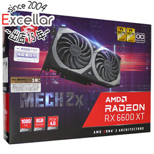 【中古】MSI製グラボ Radeon RX 6600 XT MECH 2X 8G OC PCIExp 8GB 美品 元箱あり [管理:1050023545]