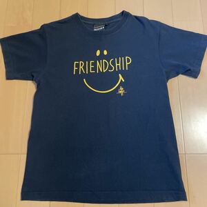 送料無料　BEAMS T ビームス半袖Tシャツ　FRIENDSHIP 紺色ネイビー　サイズS 送料込み