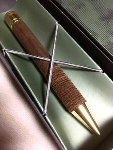 e＋m ボールペン Melange　ウォルナット 6110-46【新品、未使用】木軸　革　真鍮　ブラス