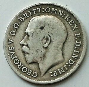 アンティークコイン　イギリス 3ペンスコイン ソリッドシルバー　SOLID SILVER Three pence 1911 Coin　