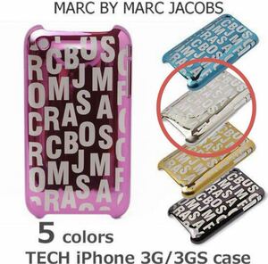 MARC BY MARC JACOBS マークバイマークジェイコブス 初代iPhone 3G/3GS ハードカバー シルバー ケース ほぼ未使用