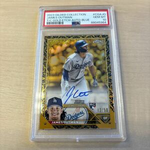 MLB　PSA10 2023 TOPPS GILDED AUTO 直書き Gold ETCH /50 RC JAMES OUTMAN DODGERS