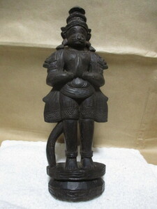 インド　ヒンズー経　ヴィシュヌ化身像　木彫　珍品　Q38-3