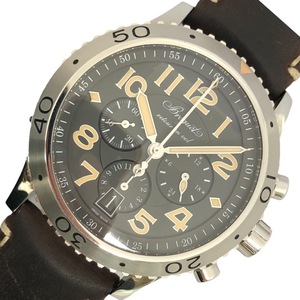 ブレゲ Breguet タイプXXl 3817 ブラック SS/革ベルト 腕時計 メンズ 中古