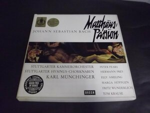 【独盤4LPBOX】J.S.Bach/Munchinger/Matthaus-Passion DECCA SAWD9937/40A