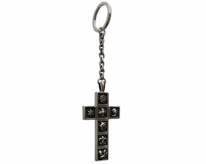 クロムハーツ Chrome Hearts マルチ　フレームド　クロス　ペーパーチェーン キーチェーン