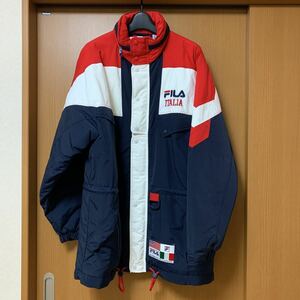 ヴィンテージ　90s FILA ITALIA マウンテンパーカー Lサイズ ナイロンジャケット　ロングコート