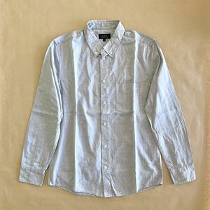 良品 A.P.C. オックスフォード 長袖シャツ ブルーグレー XS ユニセックス APC アーペーセー @b064