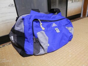 平成レトロadidas アディダス ボストンバッグ スポーツバッグ 青 *101723