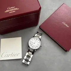 正規 Cartier ロンドソロ ドゥ カルティエ XL 腕時計 42 メンズ