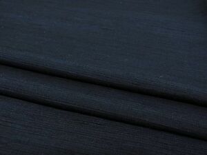 平和屋川間店■男性　紬　アンサンブル　色無地　濃藍色　正絹　逸品　B-oa4775