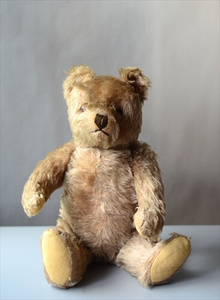 ドイツから ヴィンテージ テディベア Teddy Bear 全高37cm 手足可動式 ぬいぐるみ フィギュア アンティーク ig3867