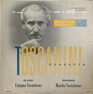 初期輸入LP盤 アルトゥーロ・トスカニーニ/NBC Sym　Elgar 「エニグマ（謎）変奏曲」& Brahms「Haydnの主題による変奏曲」