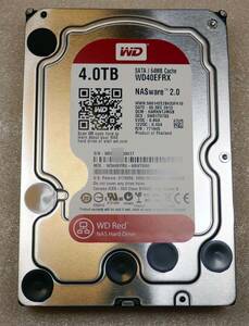 WD Red WD40EFRX 4TB 3.5型 Western Digital SATA 内蔵HDD 4000GB 4.0TB ウエスタンデジタル【ジャンク】