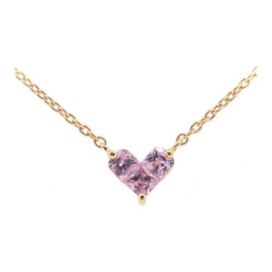 スタージュエリー ピンクサファイアネックレス ミステリアスハート 0.25ct K18PG(18金 ピンクゴールド) 質屋出品