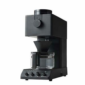 ツインバード 全自動コーヒーメーカー ミル付き 臼式 3杯用 蒸らし 湯温調節 ブラック CM-D457B(中古品)　(shin