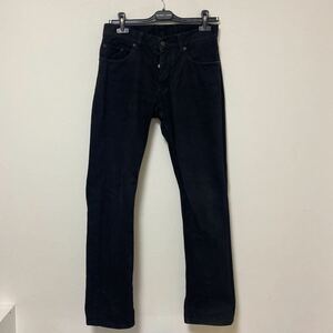 90s ビンテージ デッドストック HELMUT LANG ヘルムートラング BLACK DENIM USED加工 ブラック デニム サイズ 29 イタリア製 初期 