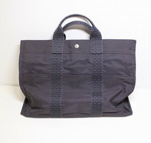 ☆ 【中古】 HERMES エルメス エールラインMM トートバッグ グレー