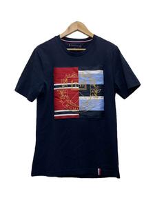 TOMMY HILFIGER◆Tシャツ/M/コットン/NVY/無地/刺繍