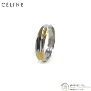 セリーヌ （CELINE） Pt850/750 ヴィンテージ コンビリング 指輪 ＃10 ゴールド（中古）