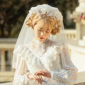 ロリータ カチューシャ レース 髪飾り レディース ヘッドドレス 可愛い ロリィタ LOLITA お姫様 結婚式 花嫁 ブライダル 姫 フリルかわいい