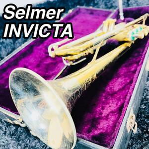 selmer invicta トランペット セルマー インビクター 現状品 管楽器 ゴールド 金 ハードケース