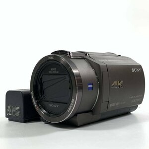 SONY ソニー FDR-AX40 デジタルビデオカメラ 本体レンズ:ZEISS Vario-Sonnar T/1：2.0/4.4-88mm バッテリー付き●動作品