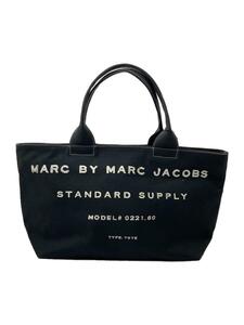 MARC BY MARC JACOBS◆トートバッグ/キャンバス/BLK/プリント/M0001573/マークバイジェイコブス/ブラック