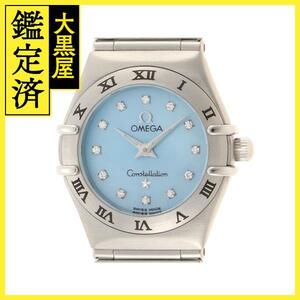 OMEGA　オメガ　コンステレーションミニ　1562.85　ブルーシェル12PD　SS　女性用クオーツ時計【473】