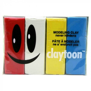 MODELING CLAY(モデリングクレイ)　claytoon(クレイトーン)　カラー油粘土　4色組(サーカス)　1Pound　3個セット /a