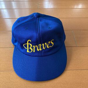 ORIX Braves オリックスブレーブス ベースボールキャップ ブルー メッシュ ロゴ刺 56cm～58cm 日本製 90年代物　昭和　平成　阪急　南海