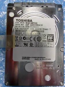 【中古】 TOSHIBA MQ01ABF032 320GB/8MB 913時間使用 管理番号:D214