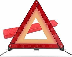 MYSBIKER 三角停止板 三角反射板 三角停止表示板 折りたたみ式 緊急停止 緊急対応用品昼夜兼用 コンパクト収納可能 専用収