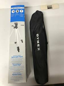 DYNEX　ビデオカメラ・デジタルカメラ用　三脚　軽量　コンパクト　3段伸長タイプ　ナイロンケース付き