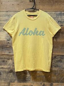 TMT　“Aloha” S/S TEE 日本製 size:S yellow　/　ティーエムティー T-shirts 半袖 Tシャツ カットソー アロハ ロゴ プリント 黄 イエロー