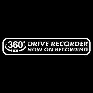 360°ドライブレコーダー録画中　カッティングステッカー　枠ありVer　ドラレコ　全方位録画中に 