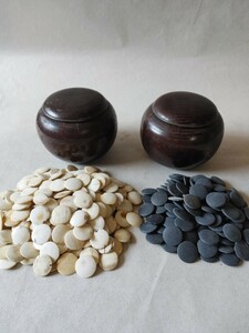 碁石 蛤 桑製 碁筒 レトロ