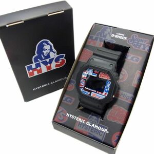 極美品●G-SHOCK ヒステリックグラマー 23年モデル 腕時計 ウォッチ CASIO Gショック DW-5600 HYSTERIC GLAMOUR メンズ 黒色 1円スタート