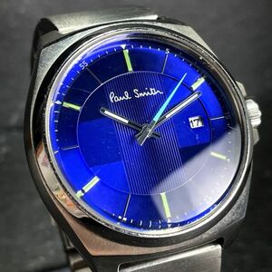 Paul Smith ポールスミス BV1-216-71 腕時計 アナログ クオーツ カレイド 3針 ブルー文字盤 メンズ シルバー 新品電池交換済み 動作確認済
