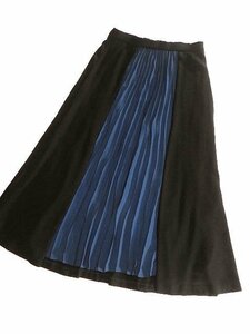 ☆美品2021☆sybillaシビラ/レイヤードロングスカート定価3.3万:M/黒×紺yt652
