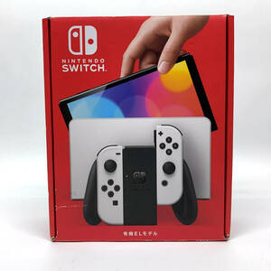 tu056　Nintendo Switch　有機ELモデル　HEG-001　Joy-Con（L/R）　ホワイト　本体　※中古