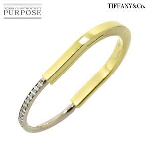 ティファニー TIFFANY&CO. ロック ダイヤ 1.08ct バングル 15.5cm K18 YG WG 750 ブレスレット Bangle Bracelet【 90230941