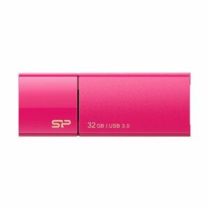 【新品】（まとめ）シリコンパワー USB3.0スライド式フラッシュメモリ 32GB ピンク SP032GBUF3B05V1H 1個【×2セット】