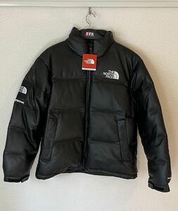 Supreme / The North Face Leather Nuptse Jacket Black シュプリーム ザ ノース フェイス レザー ヌプシ ジャケット ブラック L