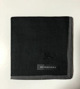 新品未使用 レア BURBERRY バーバリー ハンカチ ロゴ刺繍 ハンカチ メンズ 