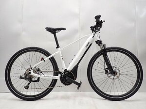 【美品】YAMAHA ヤマハ 電動アシストクロスバイク e-bike CROSSCORE RC PC65CRS ホワイト Sサイズ 配送/来店引取可 ∩ 6DC93-14